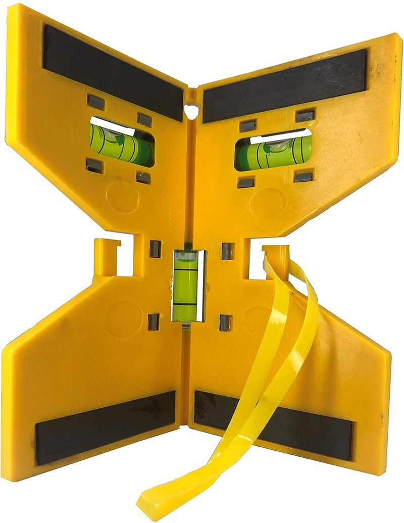 Swanson Tool Co. , Inc Swanson Tool Co. PL001M Magnetic Post Level - Yellow with Elastic Loop for Hands-Free Work - Image 3
